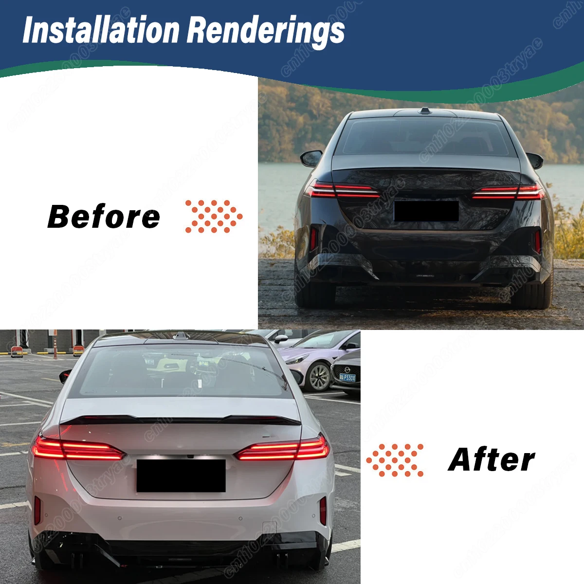 For BMW 5 Series G60 Sedan G61 Touring & i5 EDrive 40 M-PACK 2024 2025 Sedan MP Style Model Car Rear Bumper Diffuser Lip BodyKit
