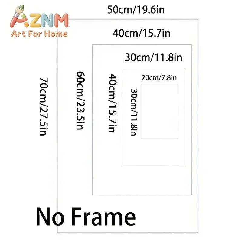AZNM Jujutsu Kaisen Japanese Ink Splash Style Canvas Wall Art Frameless Anime Print Poster for Home Bedroom Living Room Wall Dec