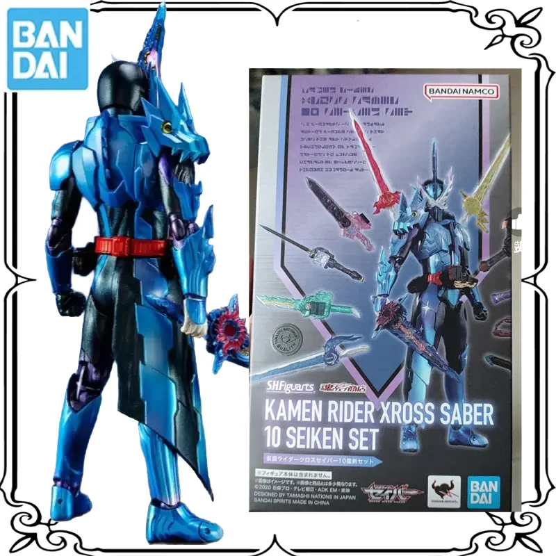 Bandai original kamen rider xross sorriso kamen rider xrox sabre10 seichen conjunto shf forma final anime figuras de ação brinquedoscrianças presentes