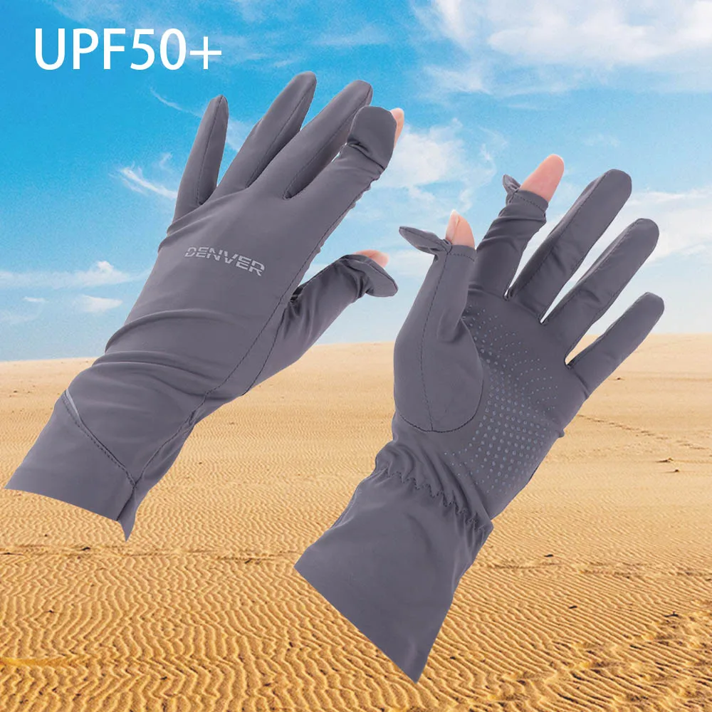 

Ice Silk Long Sunscreen Gloves Elastic Touch Screen Touch Screen Ice Silk Gloves Slip Resistant Thin Cycling Driving Gloves