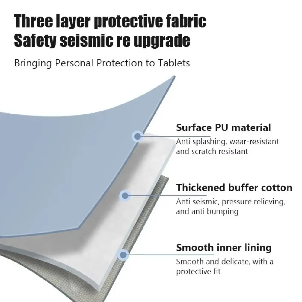 Custodia universale per tablet da 10,9/12,9 pollici Custodia da trasporto antiurto impermeabile Borsa portaoggetti per tablet con manico multistrato