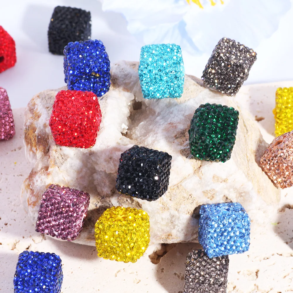 

10 Pcs Baby's Breath Square Sugar Decorative Beads Handmade Diy Clothing Accessories & Pendants Resin Decorative Beads