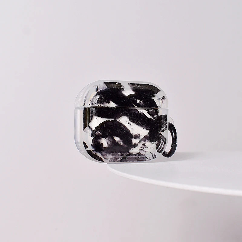 حافظة طباعة الشفاه السوداء لأجهزة Apple Airpods Pro 3 1st 2nd 3rd غطاء الجيل لـ Airpods 4 2 Gen New Air Pods غطاء حماية