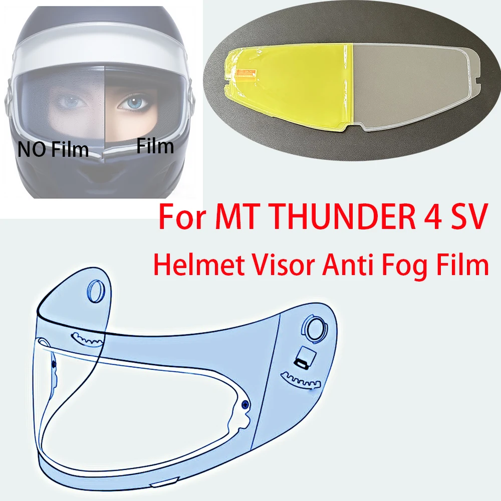 

For Anti Fog Film For MT THUNDER 4 SV Motorcycle Helmet Accessories Fog Resistant Lens Sticker Shield Replacement