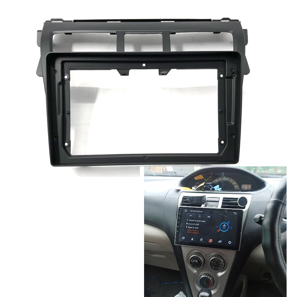 9 Inchse Car Stereo Dash Radio Fascia Kit Installation Trim Panel Frame Double Din For Toyota Vios 2007 Belta 05 Yaris Sedan 06