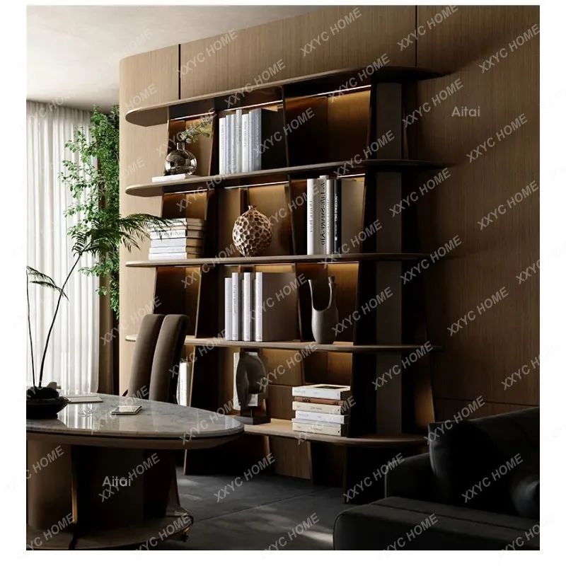 XX  minimalist villa whole house with study modern floor-to-ceiling wine rack rack