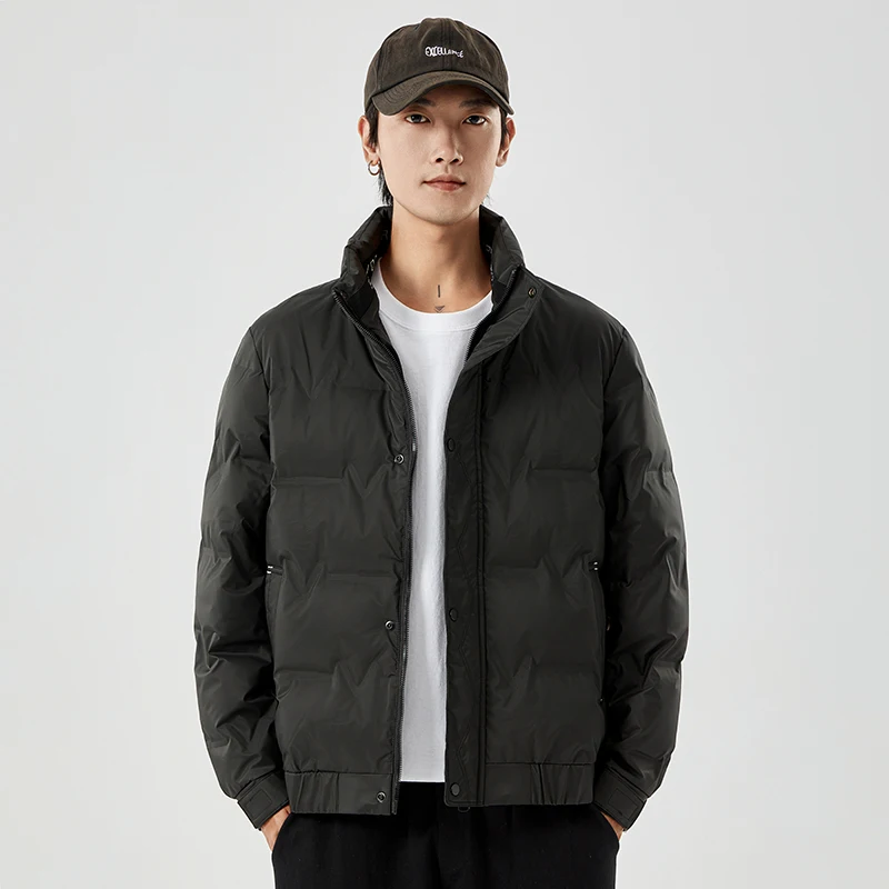 

Утепленное теплое пальто с воротником-стойкой, новые повседневные пальто большого размера, мужской хлопковый кардиган, куртка с подкладкой, водонепроницаемая осенне-зимняя мужская верхняя одежда, топы