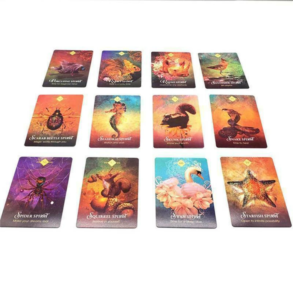 68pcs The Spirit Animal Oracle Cards Exquisite Packaging Insects Card Set Ancient Western Divination Cards for Spiritual Growth