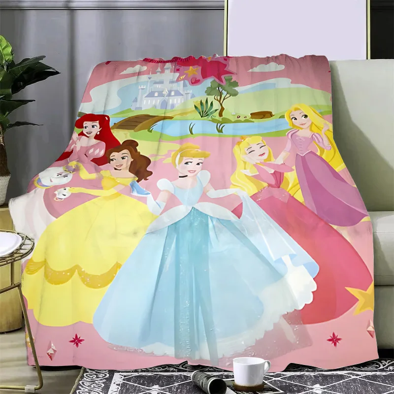 

Disney Princess Printed Blanket Picnic Blankets Warm Blanket Soft and Comfortable Blanket Home Travel Birthday Gift