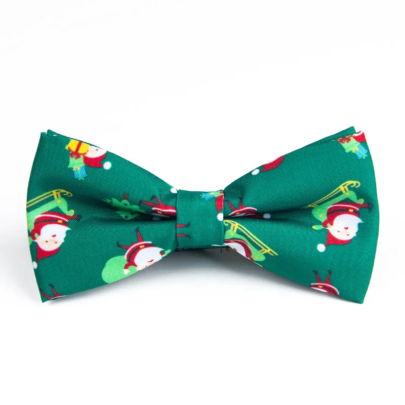 Weihnachtsbedruckte Fliege, festliche Atmosphäre, Weihnachtsmann-Dekoration, interessante und niedliche Fliege für Jungen und Mädchen