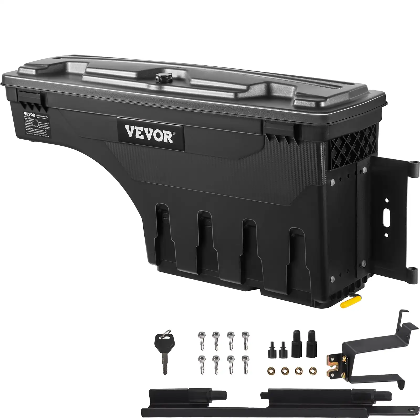 

Truck Bed Storage Box, Lockable Lid, Waterproof ABS Wheel Well Tool Box 6.6 Gal/20 L, Compatible with Chevrolet Silverado 1500