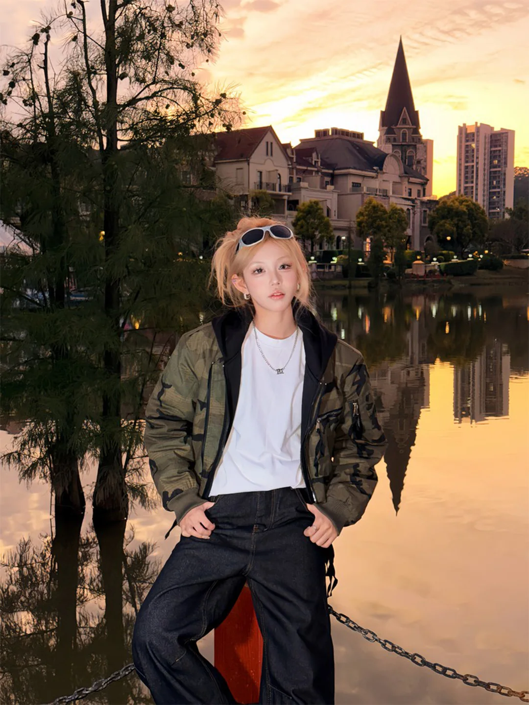 

Thiened Camouflage Bomber Jaet Men's Winter Warm Cotton Workwear Baseball Sle Hooded Outerwear Trendy Cleanfit Zipper