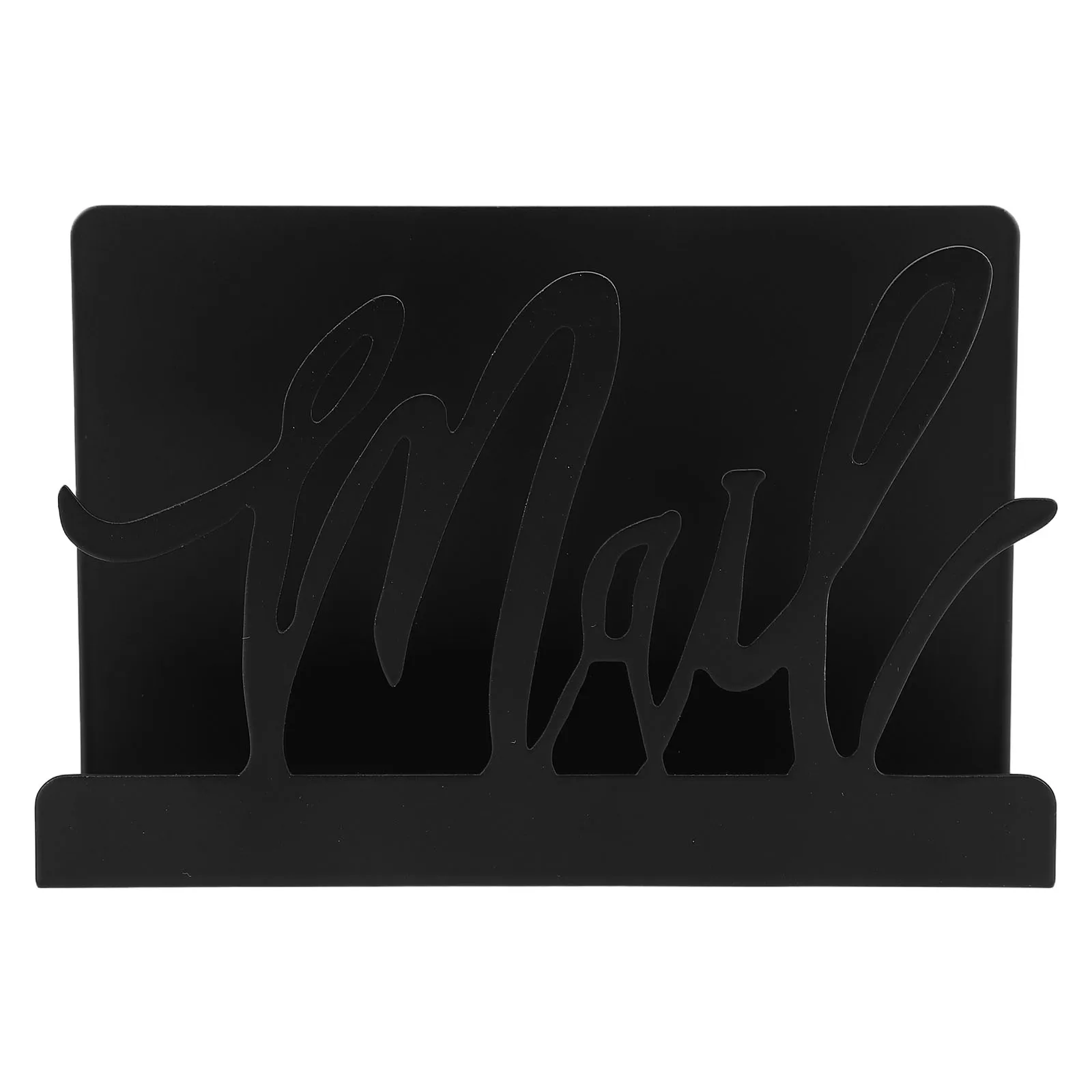 

Black Metal Desk Mail Organizer Cutout Design Desktop File Holder For Letters Documents Envelopes Business Cards Home Office