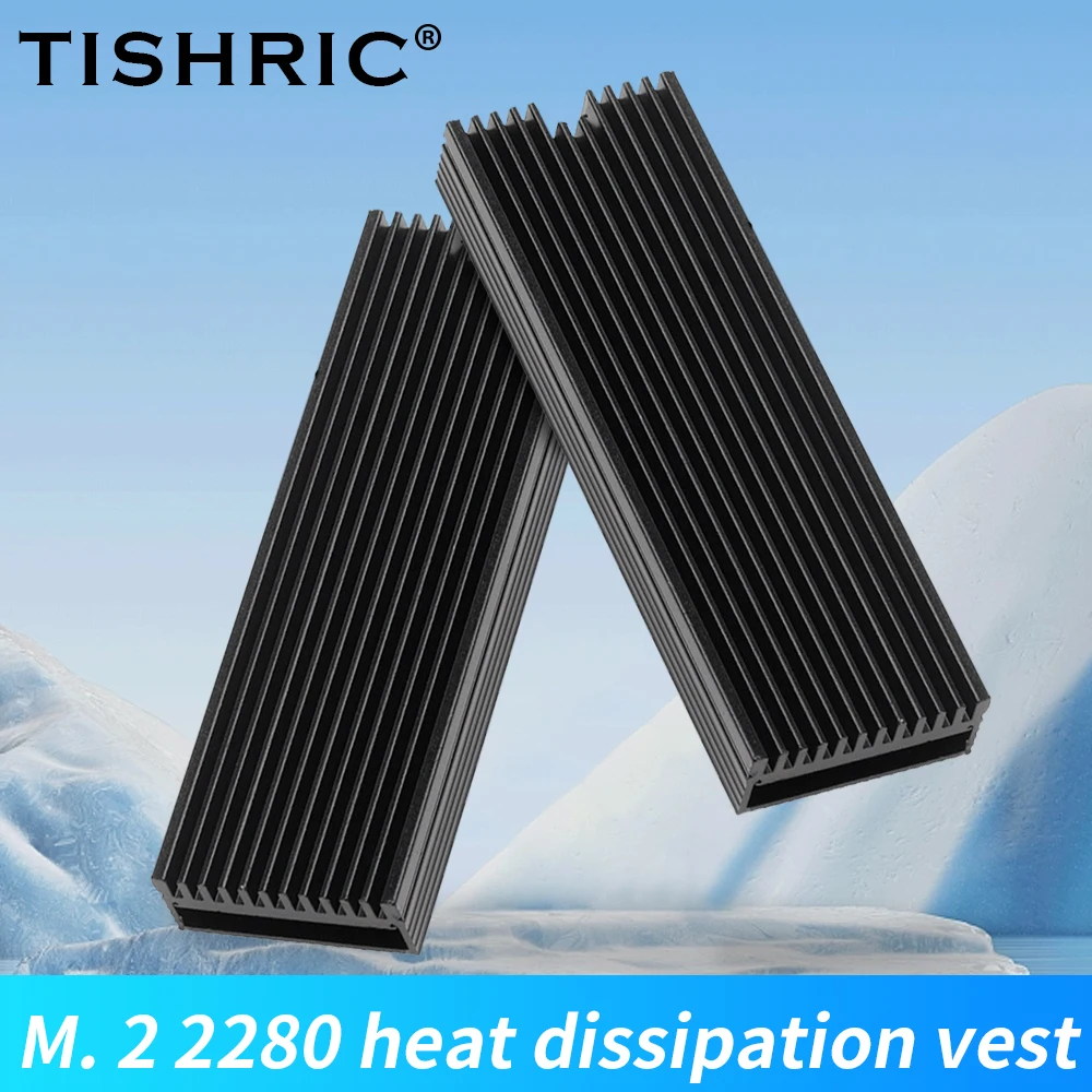 

TISHRIC Aluminum Alloy M.2 Solid State Drive 2280 Heat Dissipation Vest RAM Armor for M.2 NGFF 2280 PCI-E NVME SSD