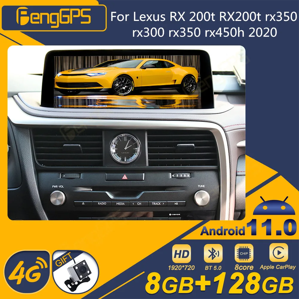 

For Lexus RX 200t RX200t rx350 rx300 rx350 rx450h 2020 Android Car Radio 2Din Stereo Receiver Autoradio Multimedia Player GPS