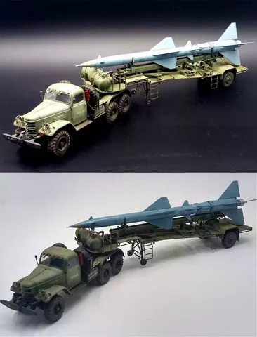 Ground Air Defense Assembly Kit Trumpeter 00205 1:35 HQ-2 Missile Trailer, Ideal Base For Diorama Scene And Resin Figure