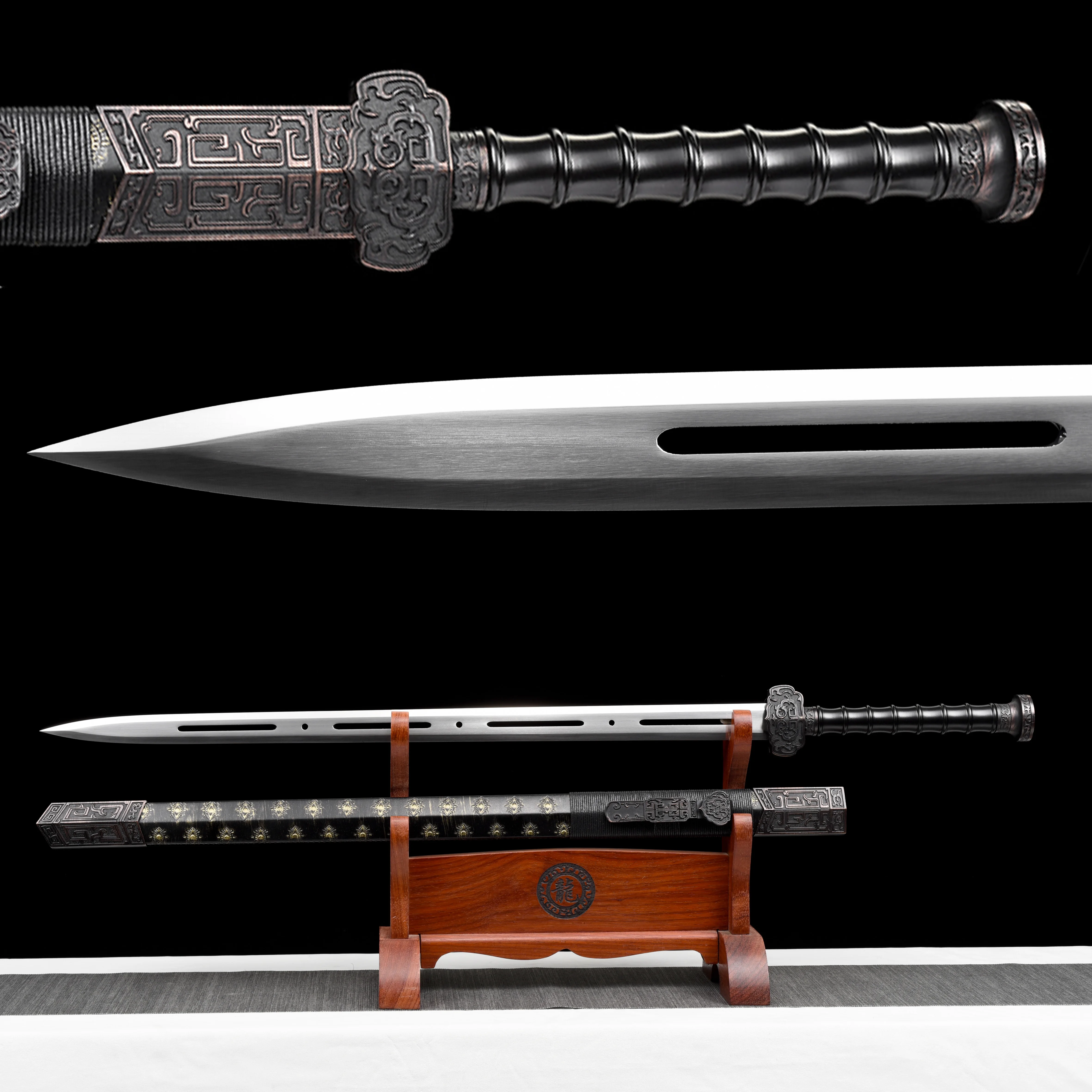 105cm Medieval katana Chinese cosplay stainless steel samurai Blade Knight Gift full tang weapons Ninja Martial arts Battle