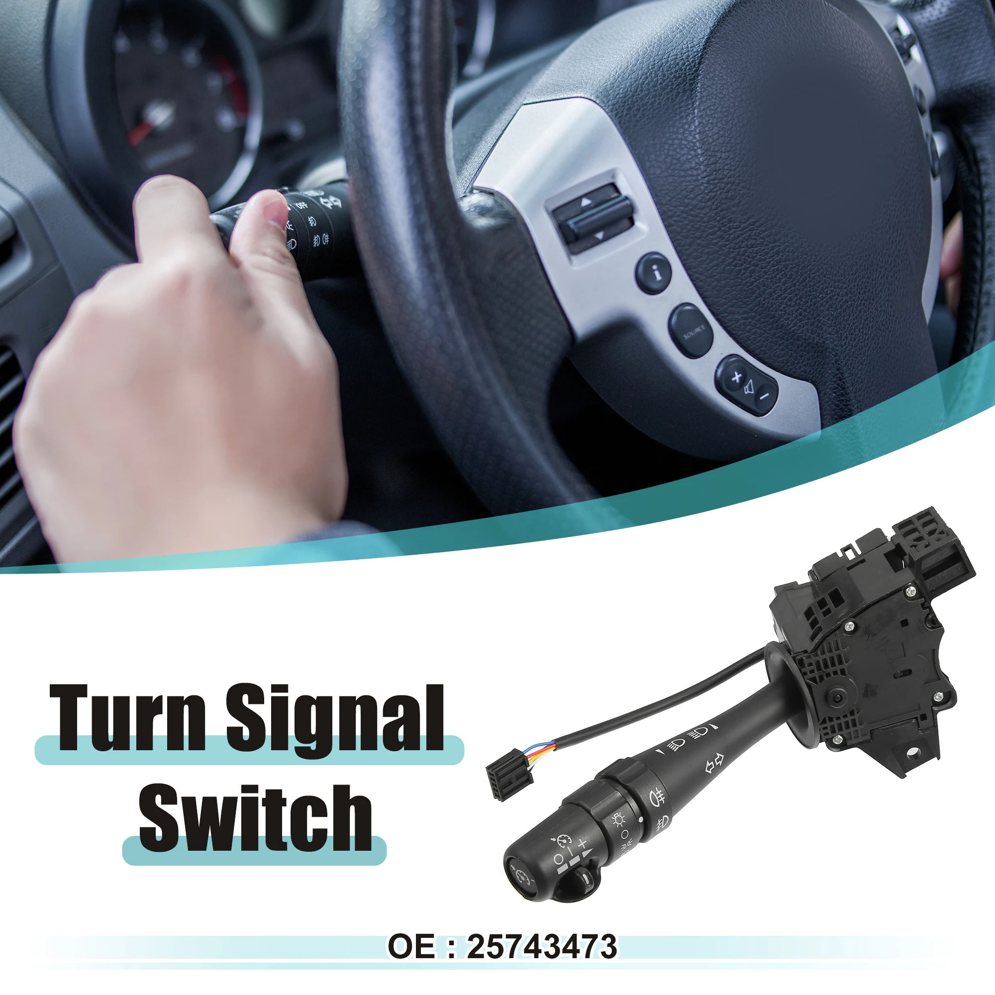 

X Autohaux Car Steering Column Turn Signal Switch Combination Cruise Control Switch 25743473 for Cadillac 2004-2007 Accessories