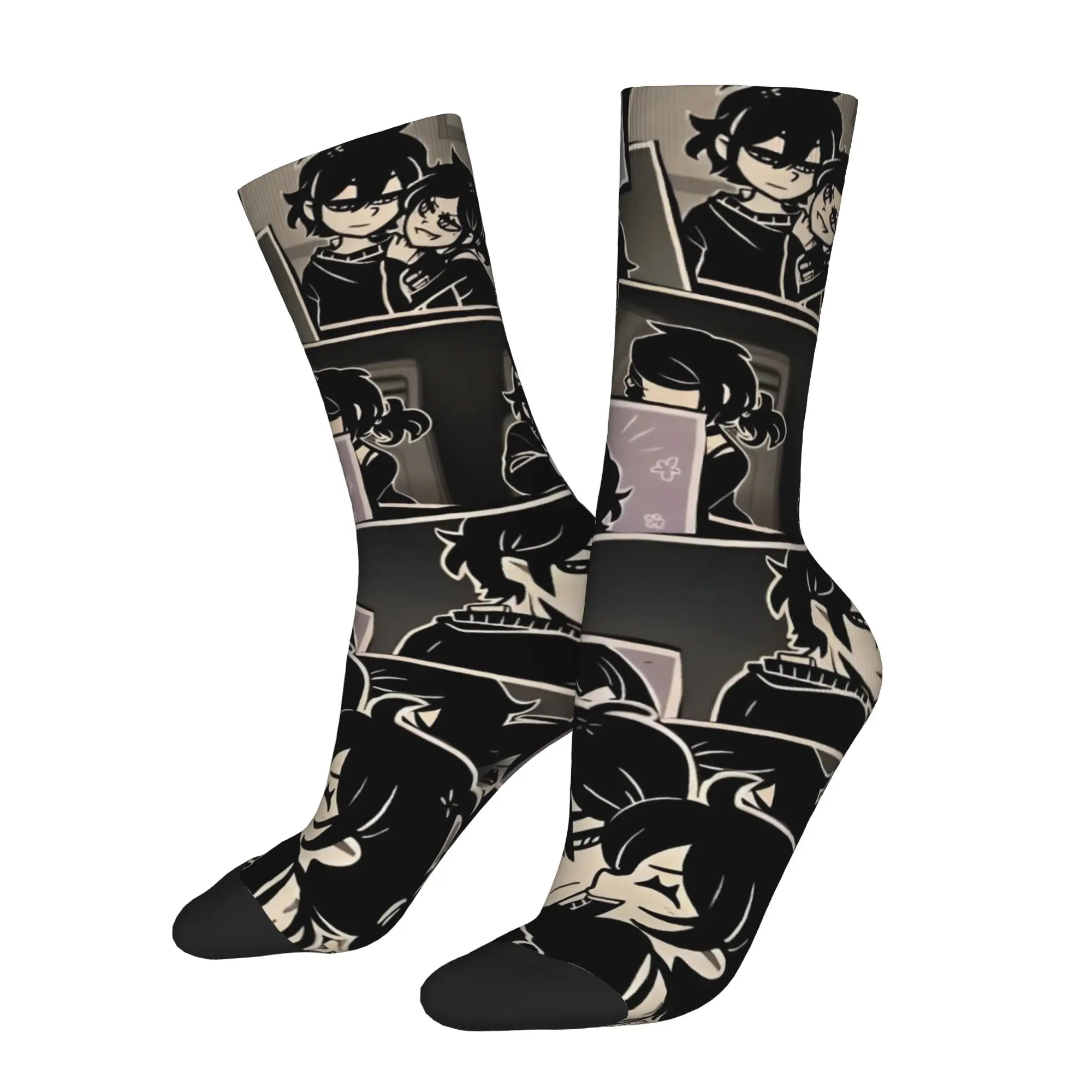 Autumn Winter Hip-hop Men's Women's Game The Coffin Of A-Andy And L-Leyley Socks  Sweat Absorbing Soccer Socks