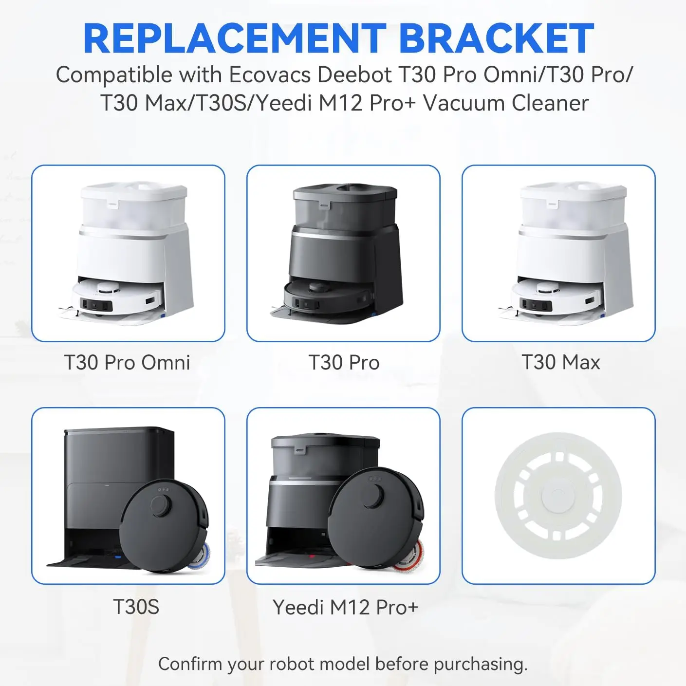 Для держателя швабры, крепление для швабры Ecovacs T30 PRO/T30MAX, аксессуар для робота-пылесоса