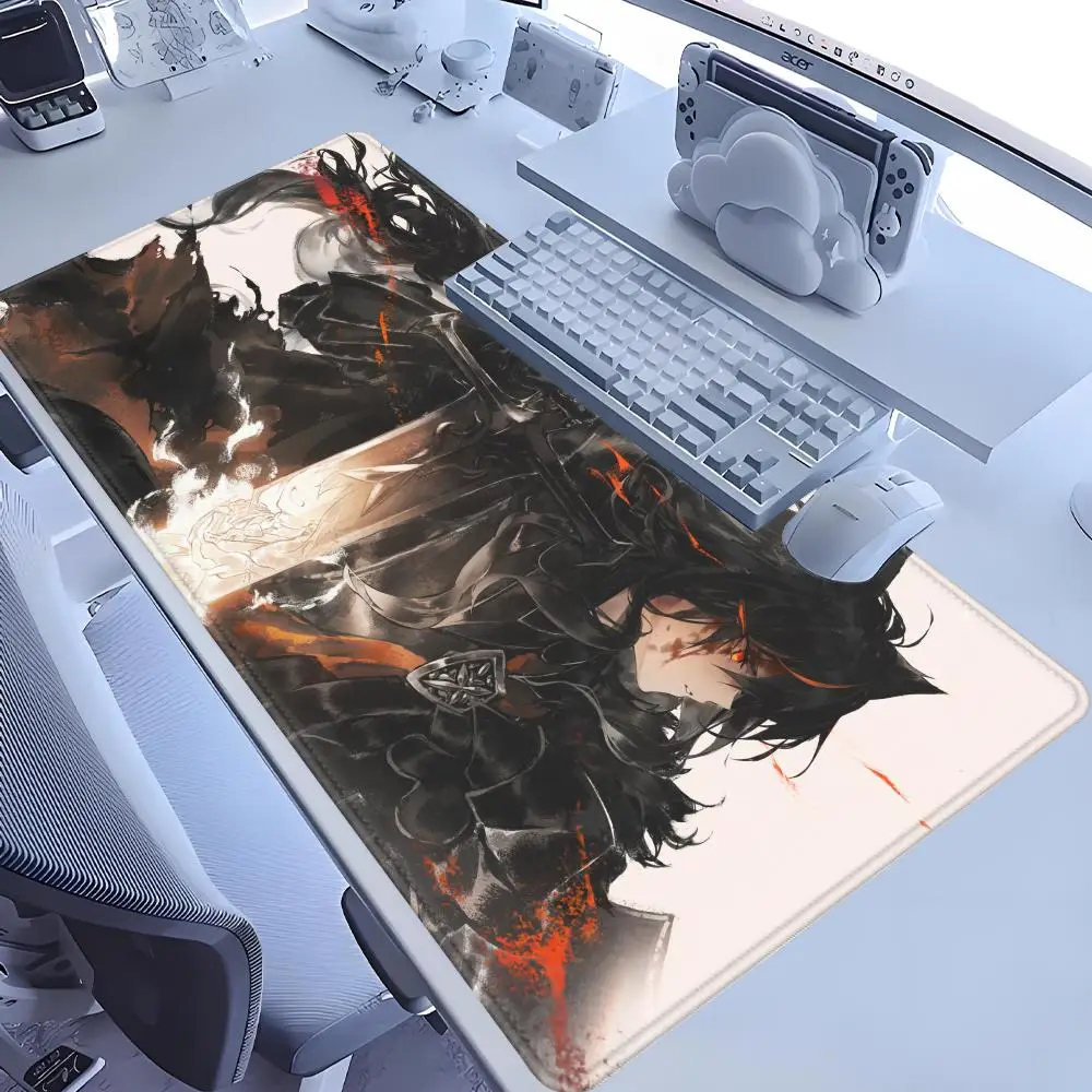 

Mousepad Computer Gaming Accessories Keyboard Pad Office PC Rubber Mouse Pad Decoracion Hololive Shirakami Fubuki Desk Mouse Mat