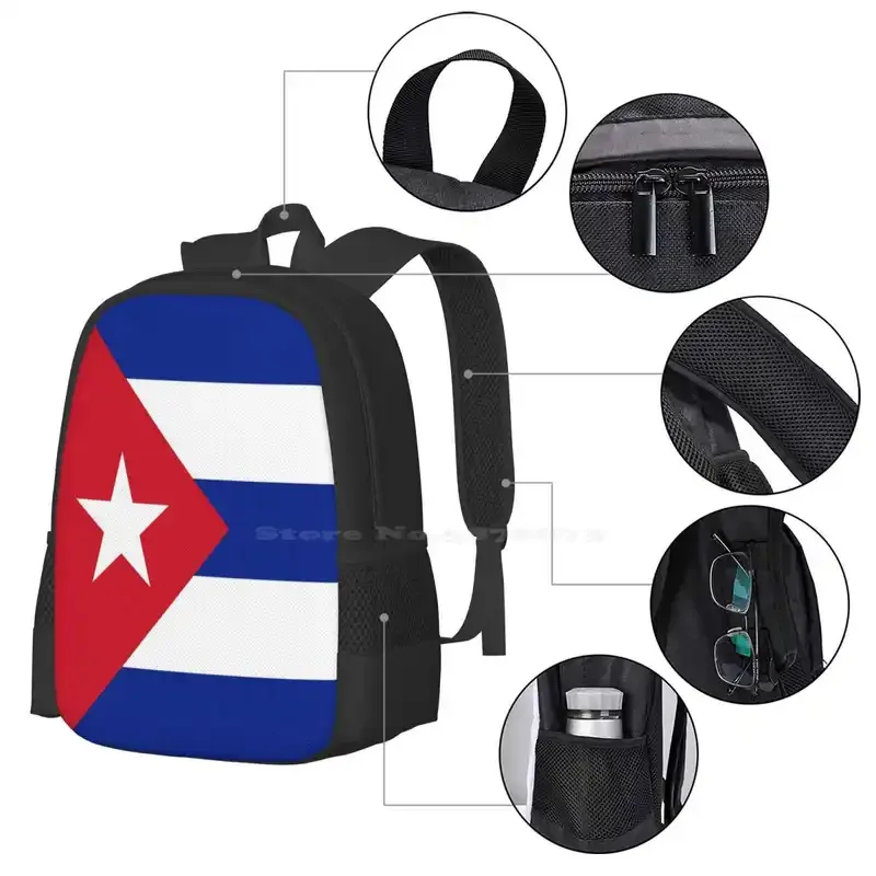 Cuba Vlag Hot Sale Schooltas Rugzak Mode Tassen Cuban Havana Flagshop Caribbean America Suikerriet Tabak Sigaar Castro