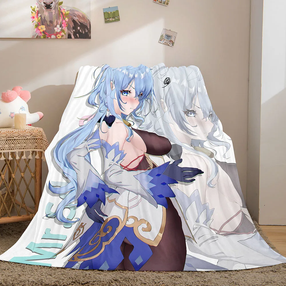 

Genshin Impact Printed Winter Blanket Flannel Warm Soft Multipurpose Blankets Anime Otaku Gifts Bedspread On The Bed Blankets