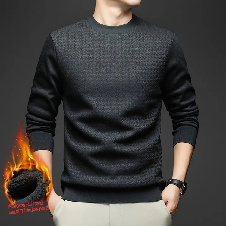 

Свободный вязаный свитер Busin Sle Тонкий круглый мужской свитер Ne Autumn Faion Long Sve Crew Ne Easy Care C...