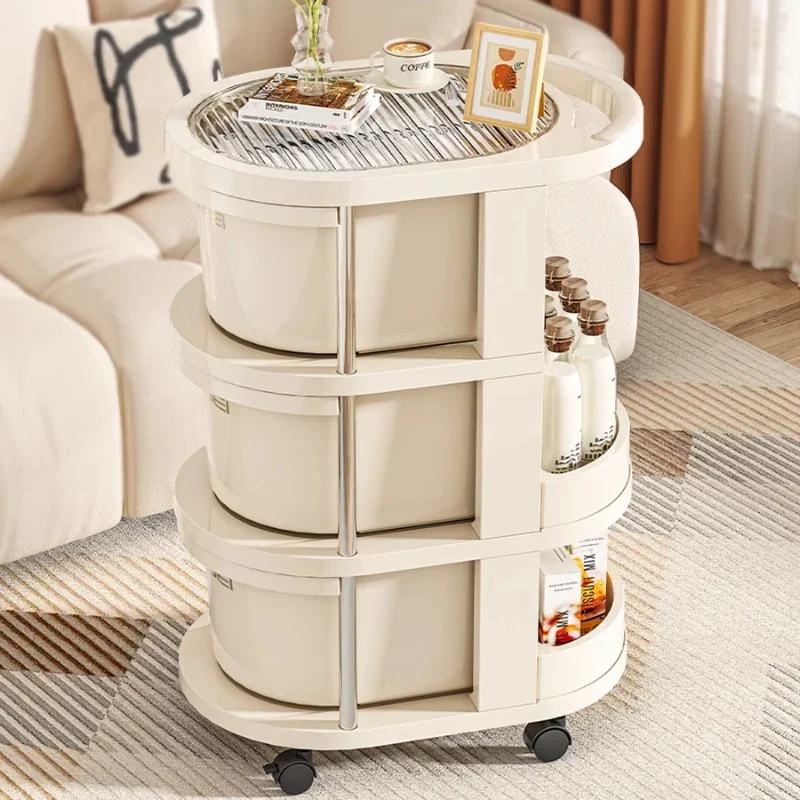 Snack rack with wheels, storage dormitory storage cabinet