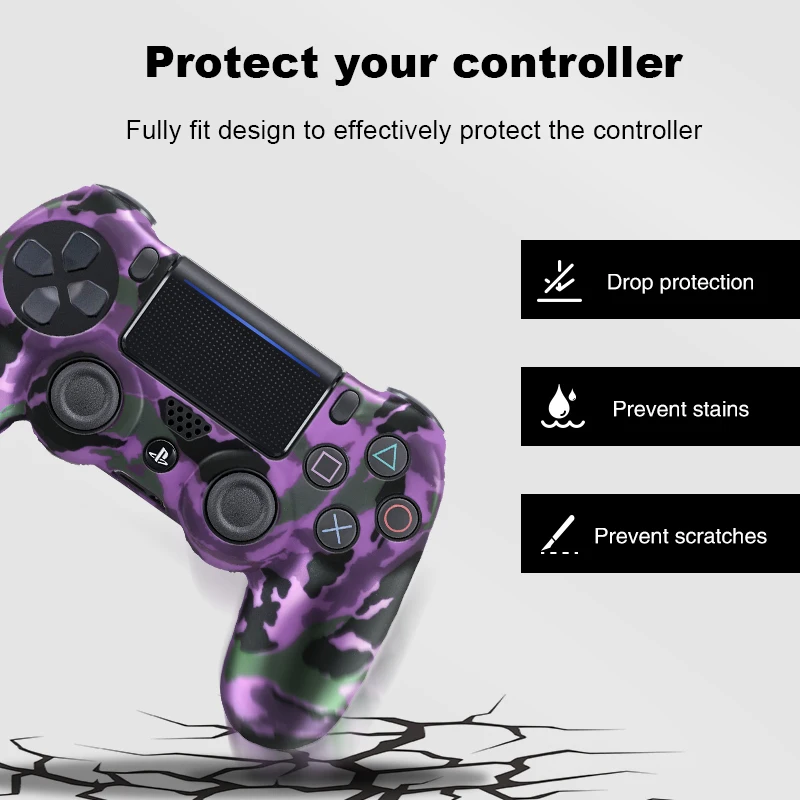 Soft Silicone Gel Rubber Case para Sony Playstation 4, Controller Protection Case para PS4 Pro Slim, Gamepad Acessórios