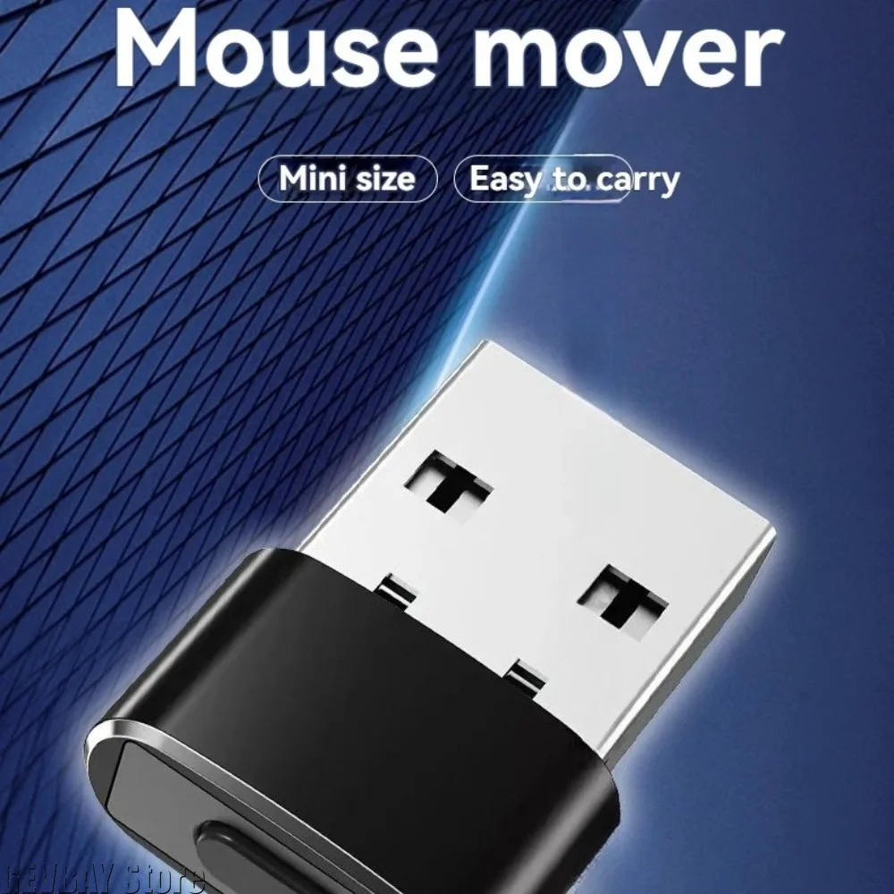 Mini USB Mouse Jiggler Undetectable Mouse Mover ON/OFF Buttons Plug and Play Keeps Awake Computer Mouse PC Movement Simulator