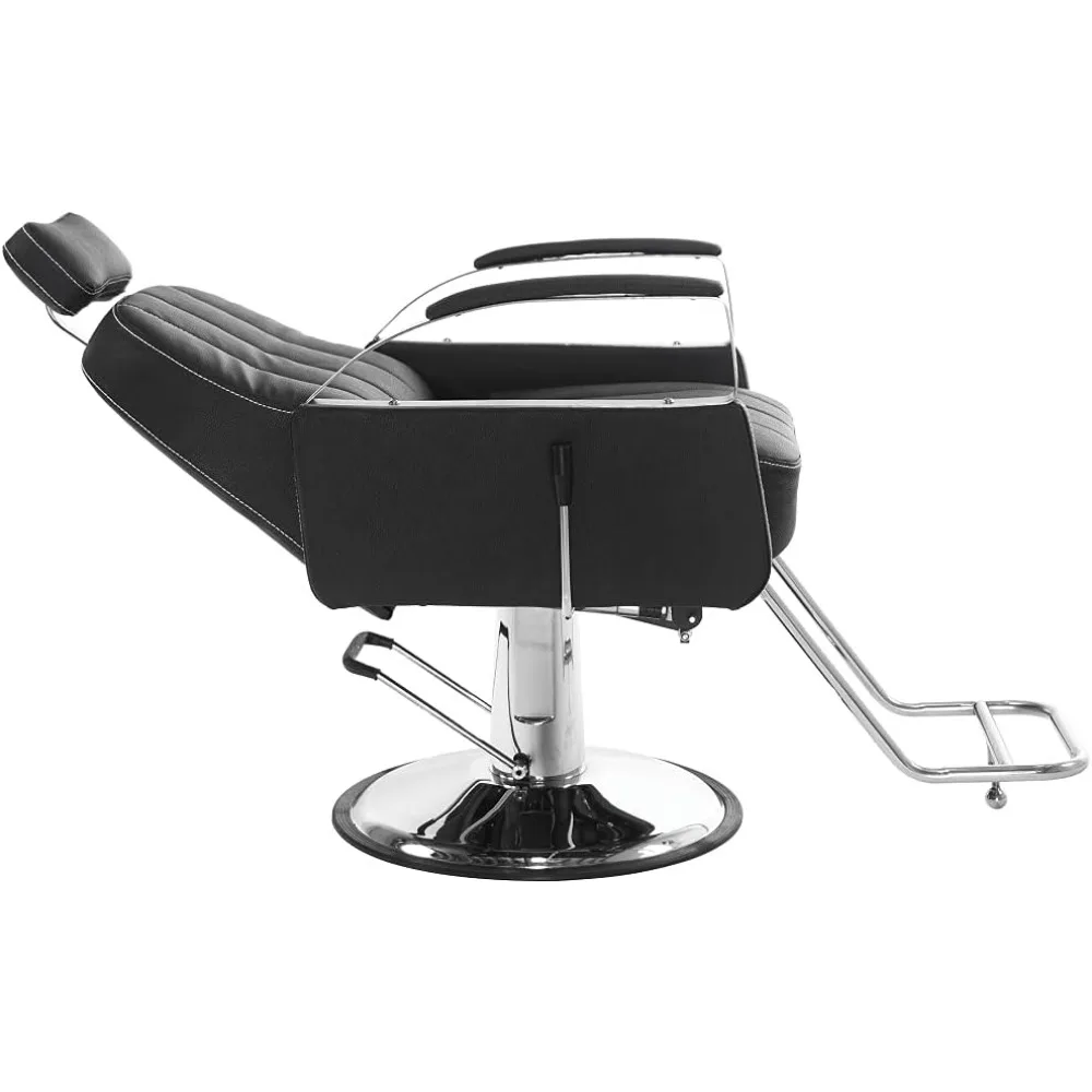 Beauty Salon Chair with Adjustable Tilt Backrest, 360 ° Rotating Seat, Barber Beauty Salon Specific Equipment