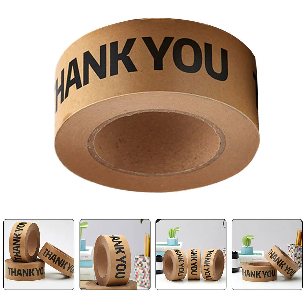 Kraft Paper Tape Duct Self-adhesive Creative Flatback Shipping Box Packaging Packing Gift Sealing