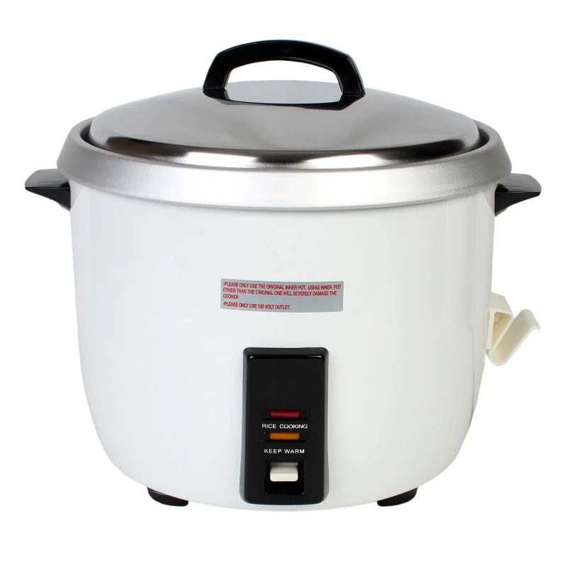 Thunder Group SEJ50000 Olla arrocera/calentador de 30 tazas (cocida) de 60 tazas (cocida), blanco