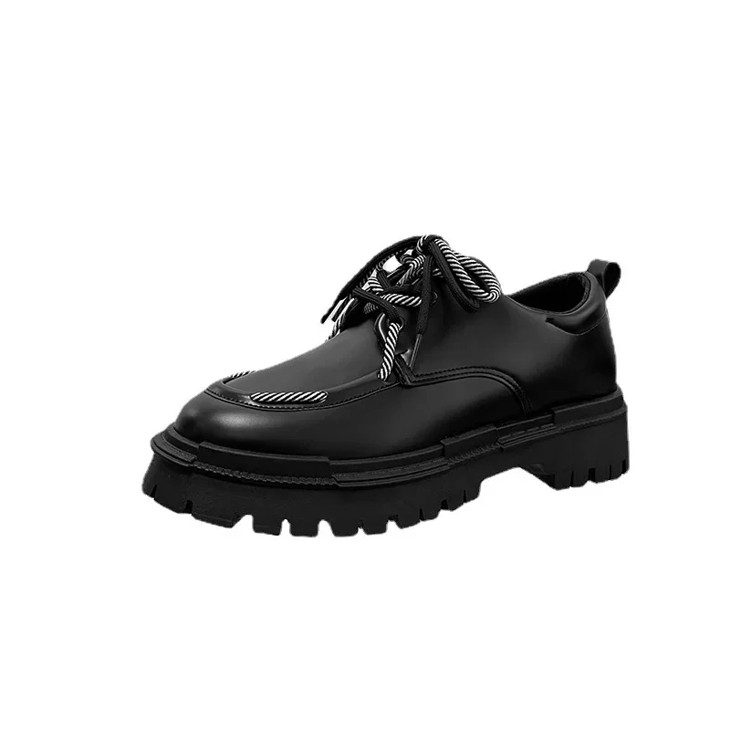 Männer niedrige Schuhe für Männer dicken Boden Punk britischen Stil Design-Plattform schwarz schnüren lässige Loafer Schuhe Zapatillas Hombre