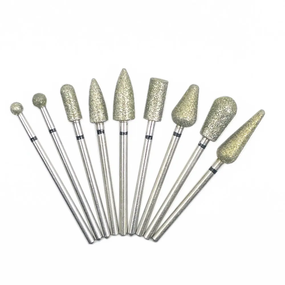 1 Pcs Diamond Nail Drill Bit for Manicure Cuiticle Cutter Dental Diamond Grinding Polish Burs Nail Bits for Electric Drill Set