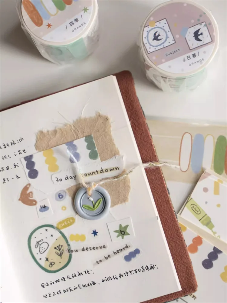 6Meter/Rolle japanisches Washi Tape Ölgemälde für Bücher Pass DIY Scrap booking Kleber Aufkleber Kawaii Tochter Geschenk