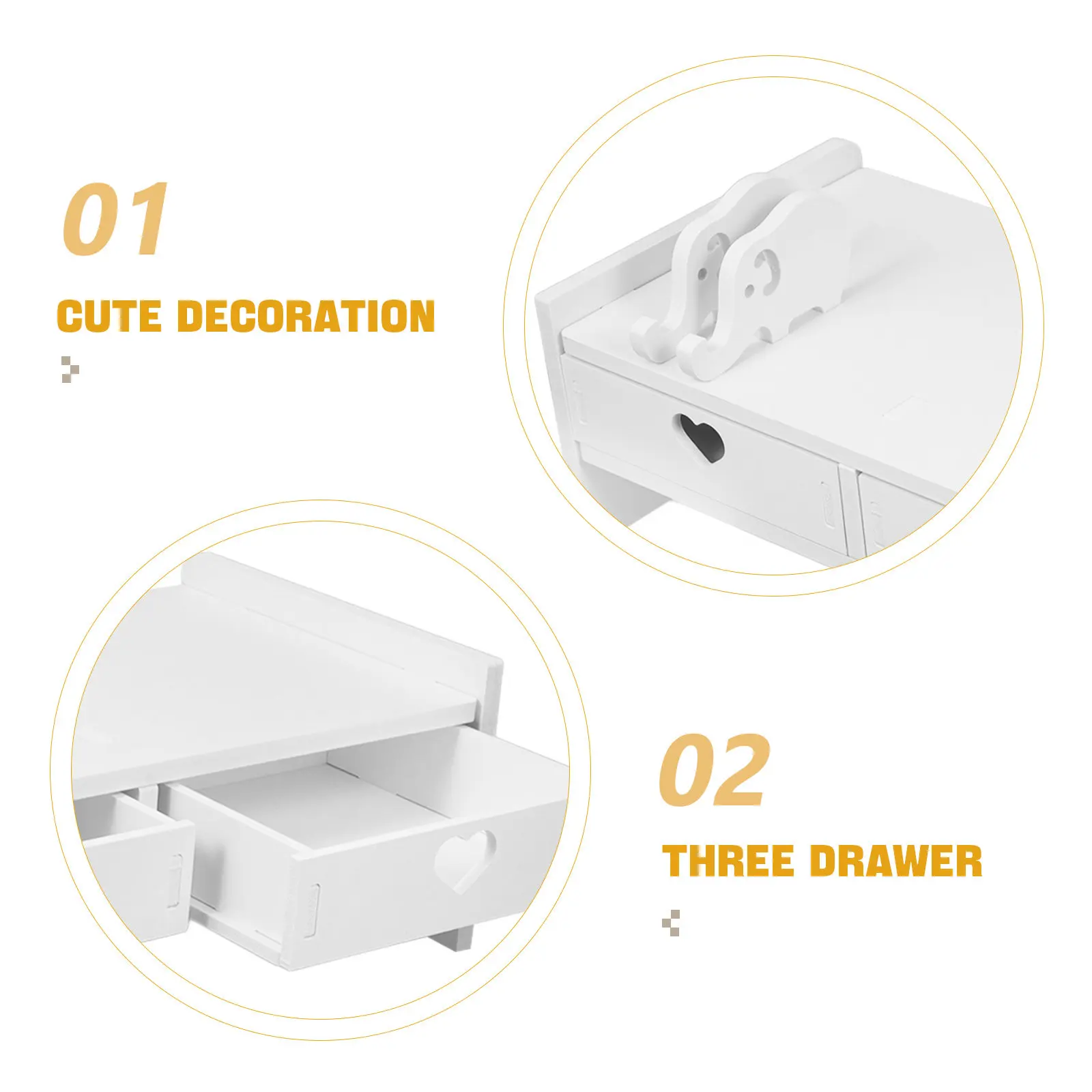 

Computer Monitor Riser Keyboard Storage Drawer Type Office Desk Organization Laptop Heightening Base Bracket PVC Wood-Plastic