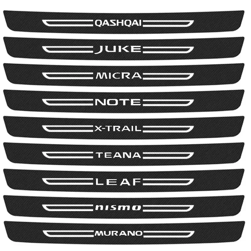 1Pc Car Rear Trunk Bumper Strips for Nissan Qashqai JUKE MICRA NOTE XTRAIL TEANA LEAF Nismo MURANO Door Guard Protective Sticker