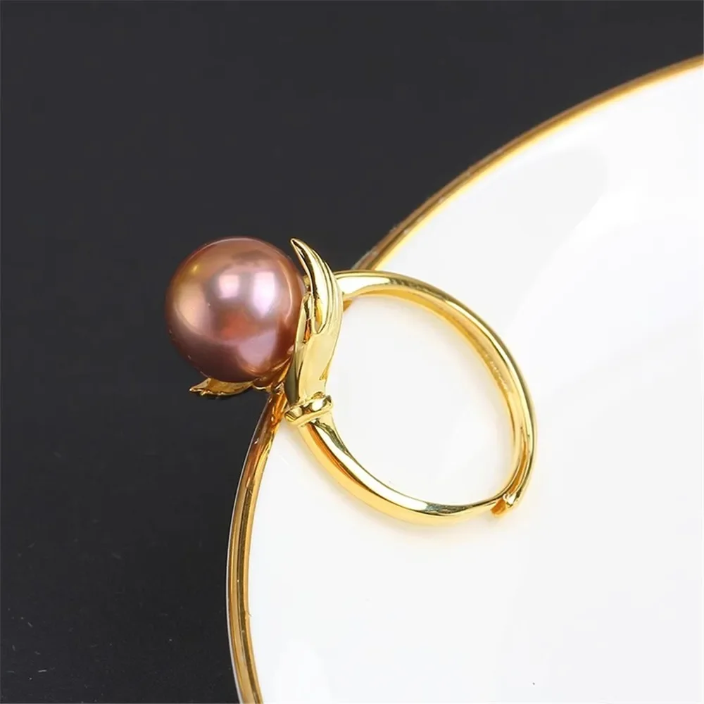 Solid S925 Sterling Silver Pearl Ring Settings Findings & Accessories  for Jewelry Making Bulk Wholesale Craft Supplies No Pearl