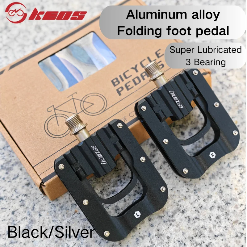 دواسات KEOS قابلة للطي 3 محامل من سبائك الألومنيوم غير قابلة للانزلاق لأجزاء ترقية الدراجة القابلة للطي Brompton P8 / Dahon P8 P10 D5 #6