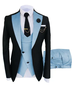 New Costume Homme Popular Clothing Luxury Party Stage Men's Suit Groomsmen Regular Fit Tuxedo 3 Peice Set Jacket+Trousers+Vest 6 New Costume Homme Popular Clothing Luxury Party Stage Men's Suit Groomsmen Regular Fit Tuxedo 3 Peice Set Jacket+Trousers+Vest 6
