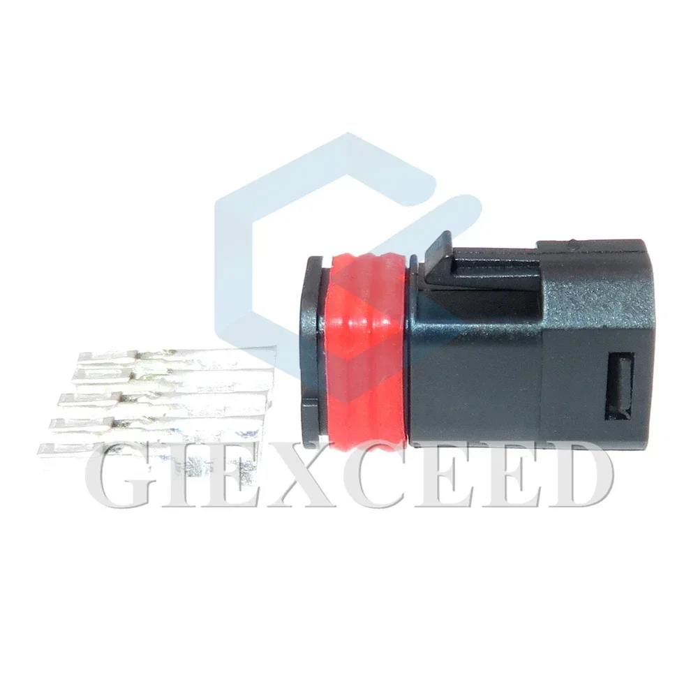 2 Sets 5 Pin Unsealed Connector 0.6 Seires Car Plastic Housing Wiring Socket AC Assembly Auto Accessories KH1200043-20