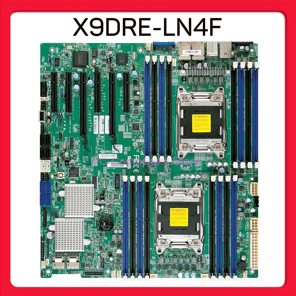 Server Motherboard E5-2600 Family ECC LGA2011 DDR3 8x SATA2 And 2x SATA3 Ports X9DRE-LN4F