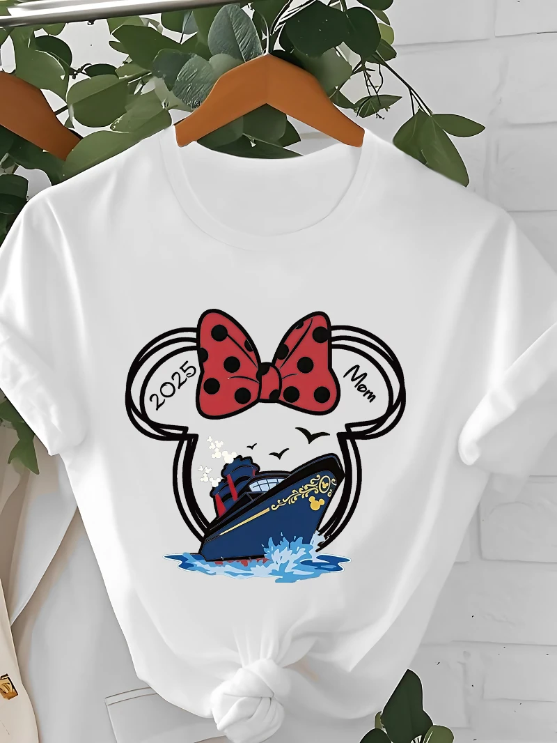 

Women's T-shirt Printed Short Sleeved - Soft Loose Fit, Women's Casual Wear for Spring, Summer Autumn, Casual Round Neck T-shirt