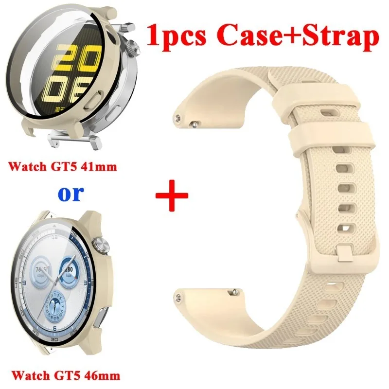 Silikon Uhren armband Gehäuse Abdeckung für Huawei Uhr GT 5 GT5 41mm 46mm Ersatz Armband Armband für Frauen Armband Gürtel Shell