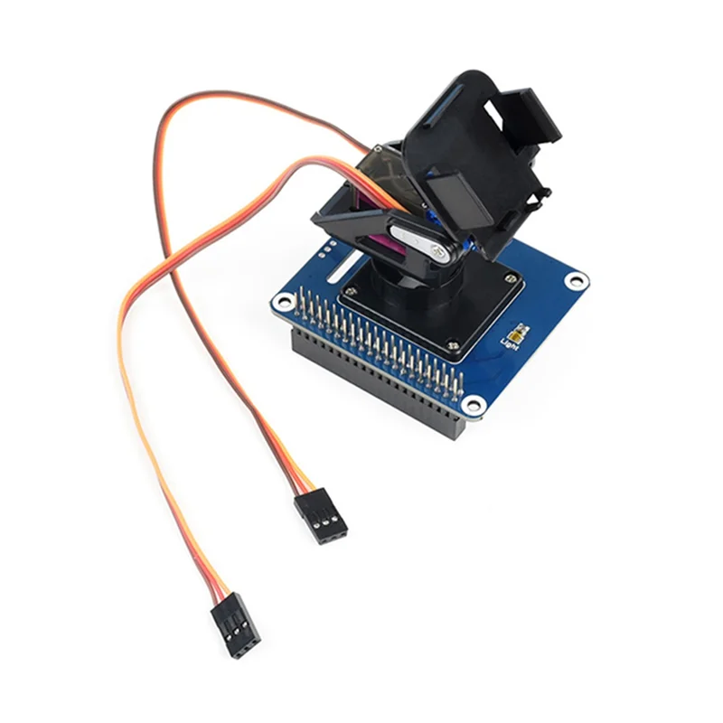 

HAT Light Intensity Sensor Two-DOF Servo Gimbal Expansion Board For Raspberry Pi Camera With I2C Interface 40-Pin-AU47