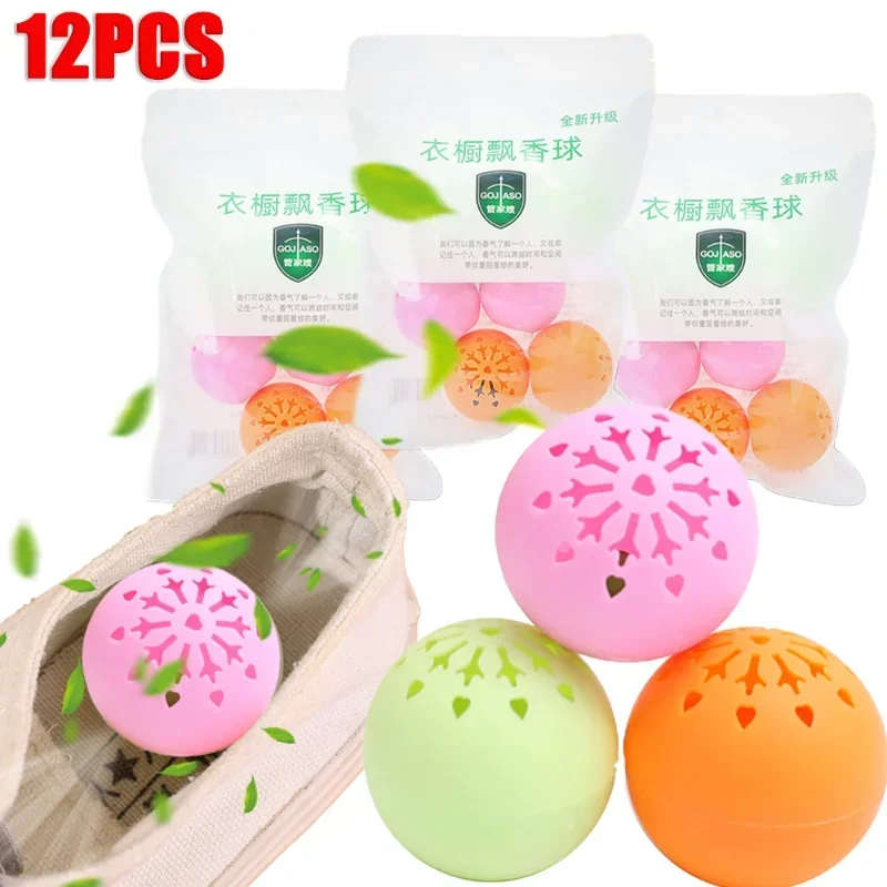 1/12PCS Deodorizer Freshener Ball Shoe Socks Clothes Fragrance Essential Foot Care Scent Ball for Wardrobe Closet Fresh Supplies