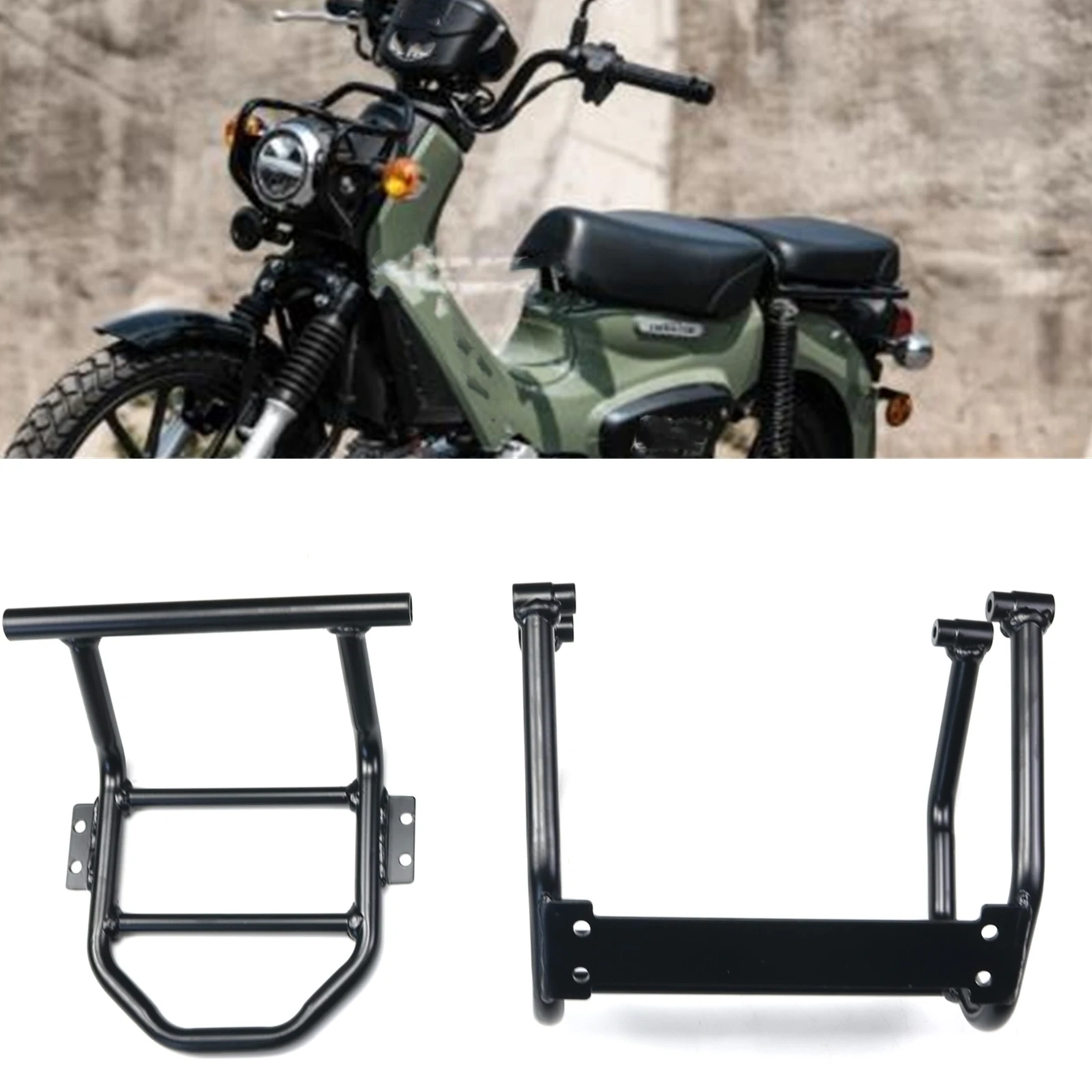 

Pop Motorbike Headlamp Guard Frame Front Storage Rack For Honda Trail 125 CT125 Hunter Cub 2020-2023