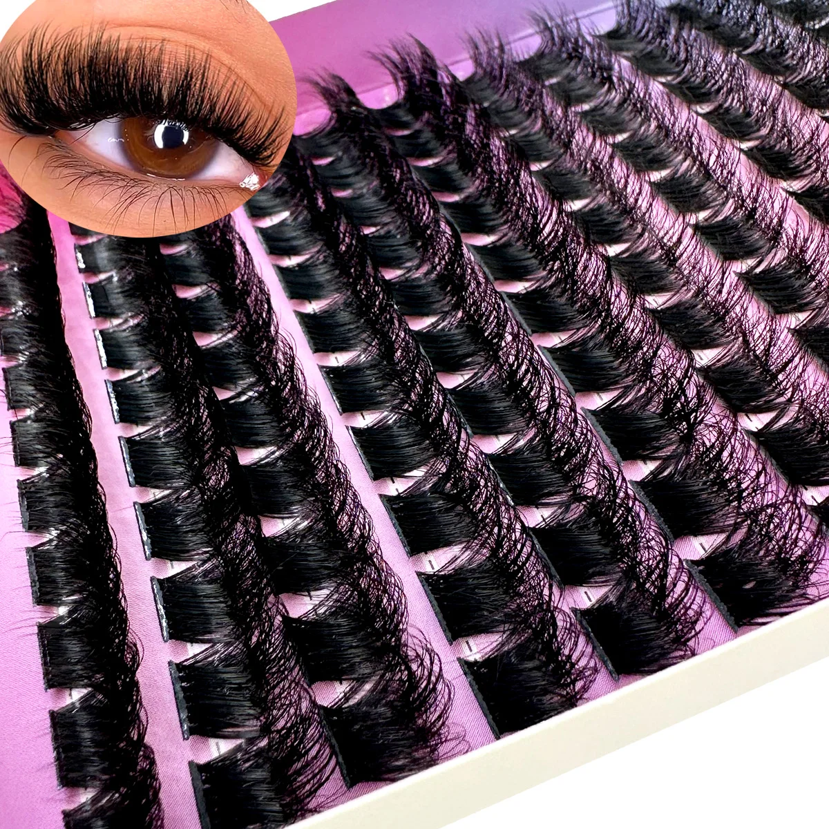 Clusters de cílios individuais, extensões de cílios postiços, faça você mesmo, finos 5d, extensão de cílios fofos, cílios postiços